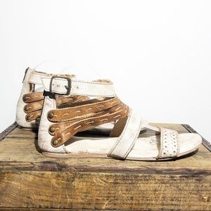 BEDISTU leather distress gladiator sandal SZ  11